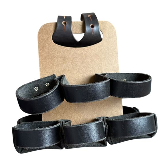 WALNUT Leather Studio Black Leather 6 Pack Beer Bicycle Carrier Masonite - Picture 6 of 9